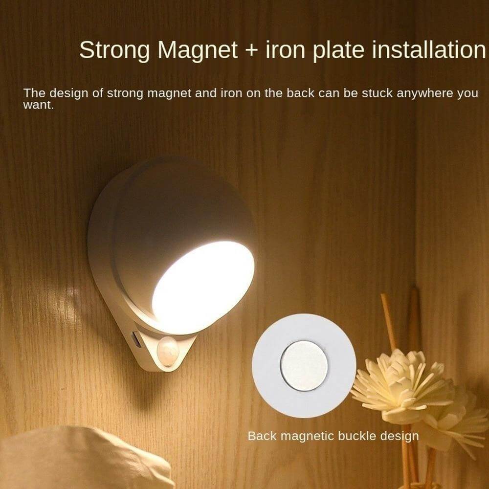 360 Rotating Water Drop Body Sensing Rechargeable Lamp - MaviGadget