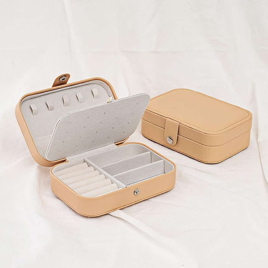 Double-Layer Leather Jewelry Organizer Box - Image 10