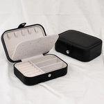 Double-Layer Leather Jewelry Organizer Box - MaviGadget