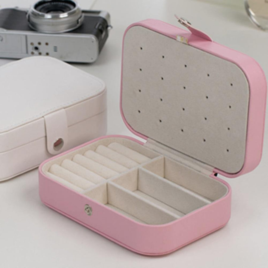 Double-Layer Leather Jewelry Organizer Box - Image 6