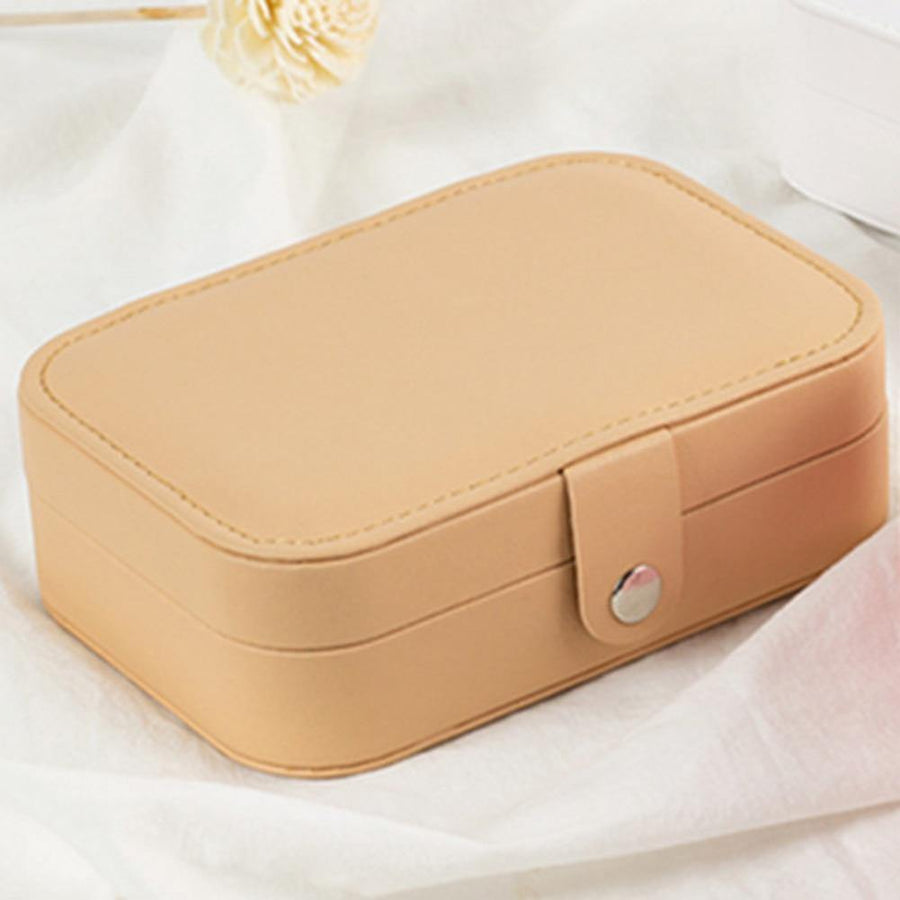 Double-Layer Leather Jewelry Organizer Box - Image 12