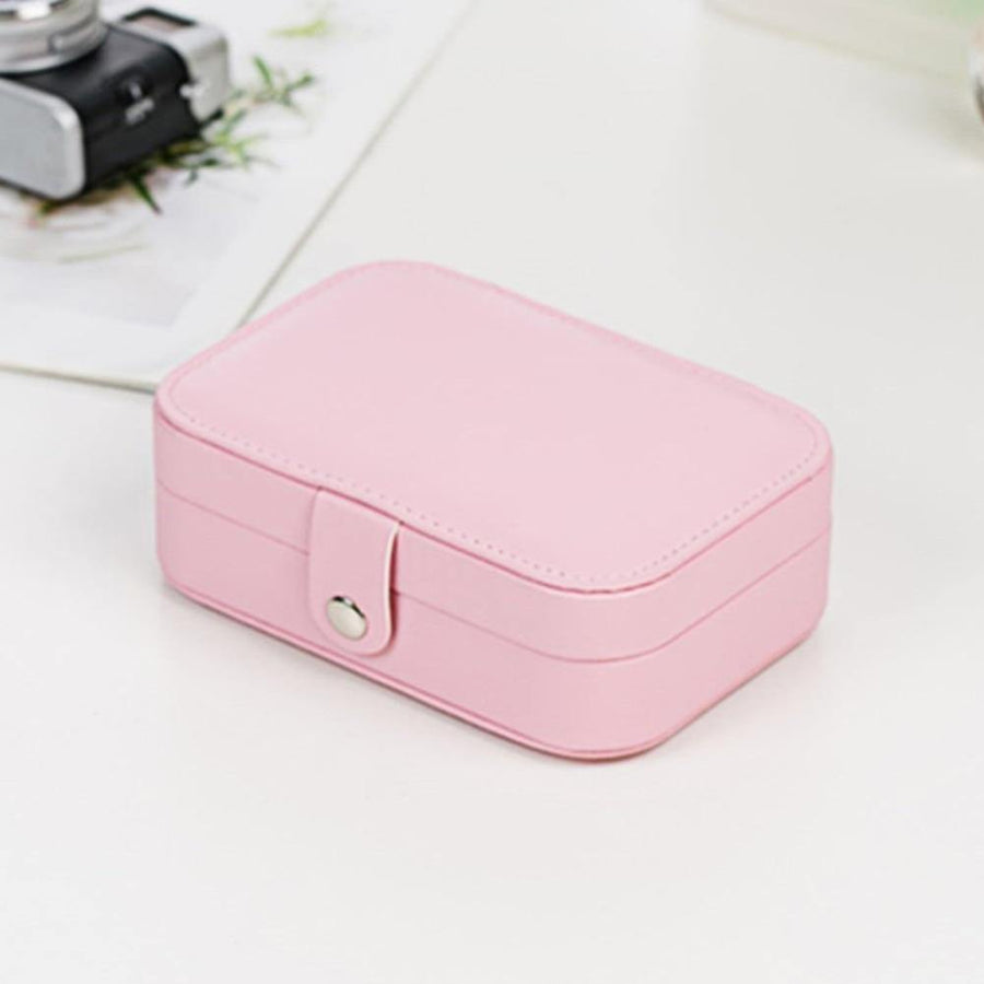 Double-Layer Leather Jewelry Organizer Box - Image 5