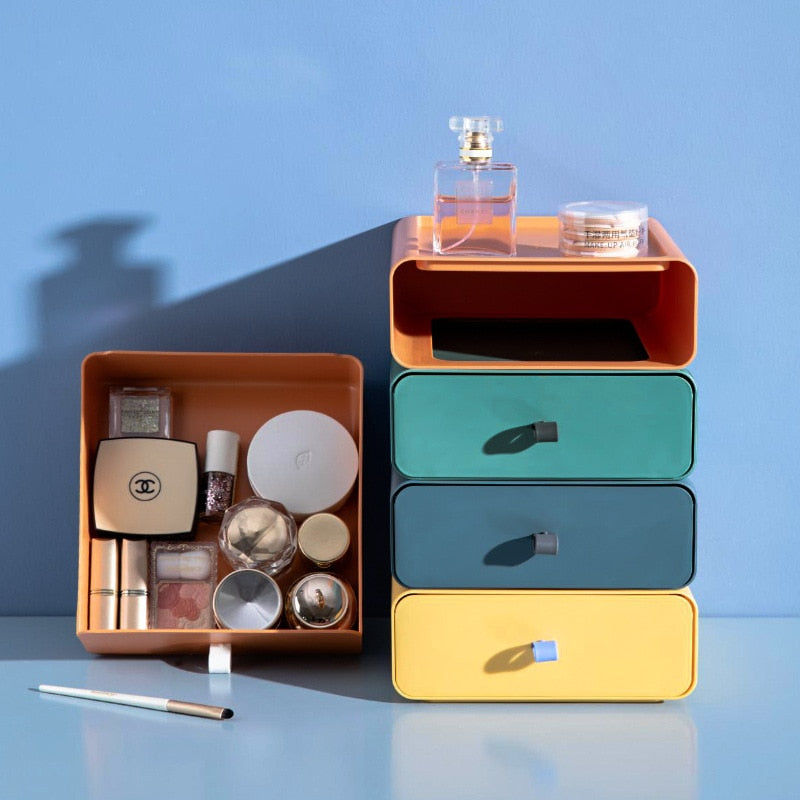 Colorful Stackable Makeup Storage Box · Mavigadget