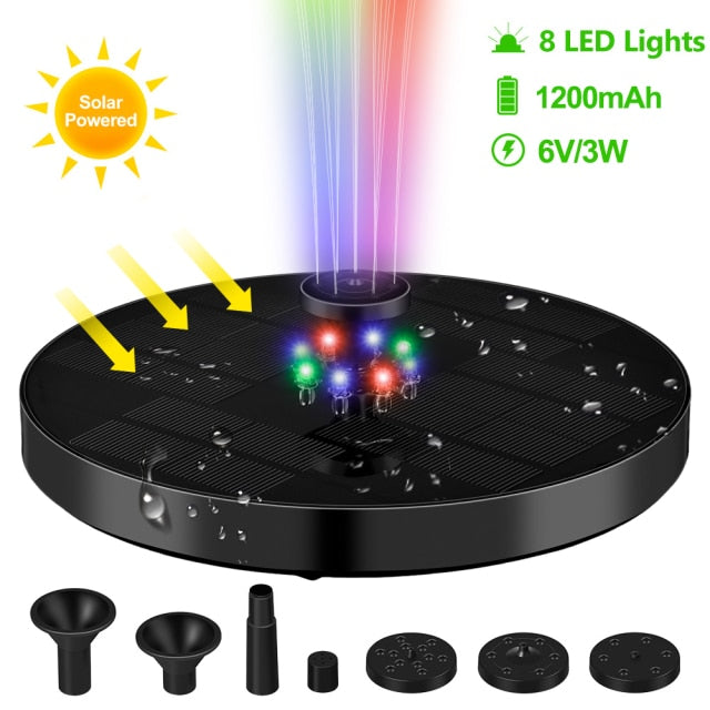 Floating Solar Powered Water Fountain