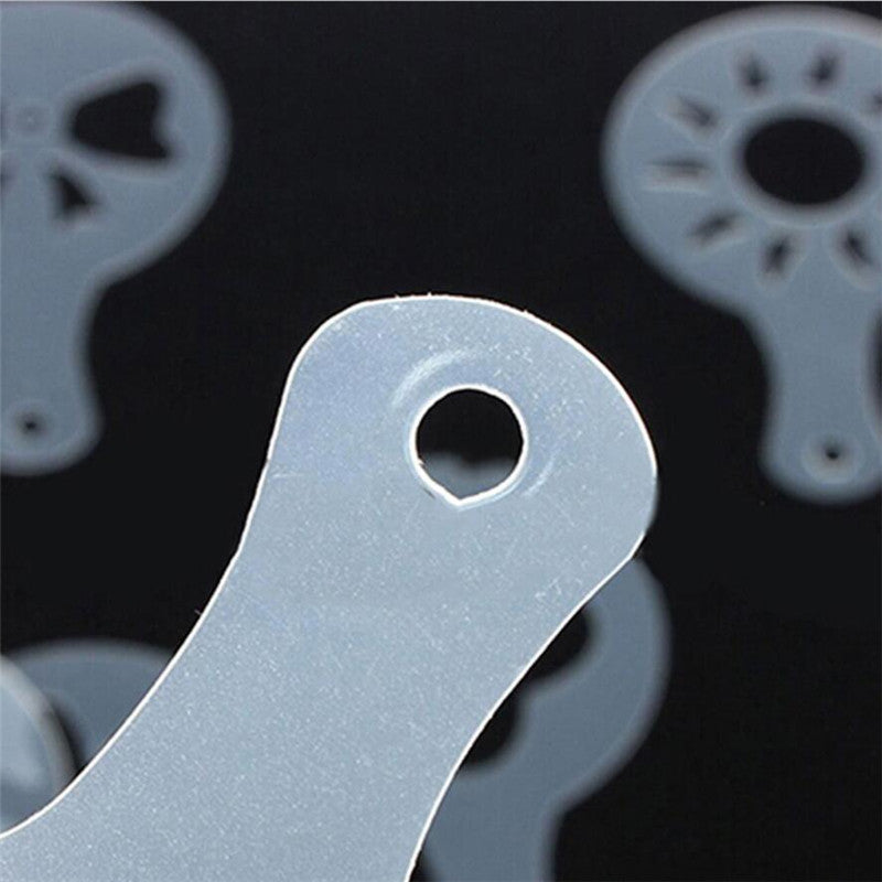 8Pcs Coffee Cake Decoration Stencil Molds - Image 4