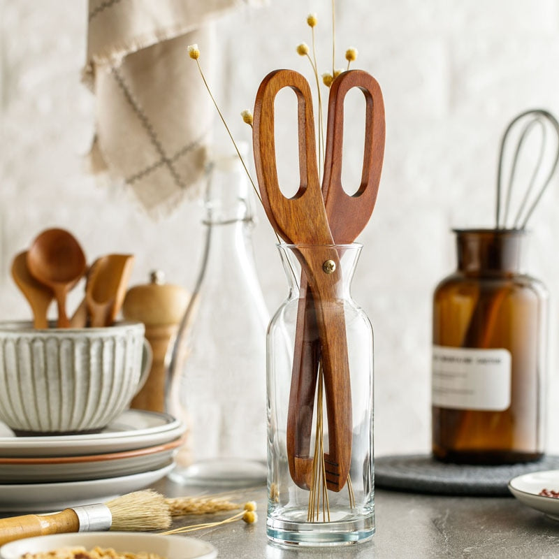 Creative Kitchen Wooden Tongs - Image 1
