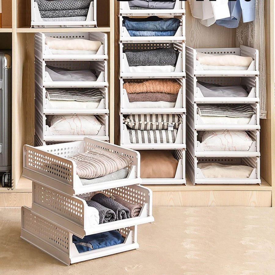 Foldable Multilayer Wardrobe Clothes Organizer Box - Image 1