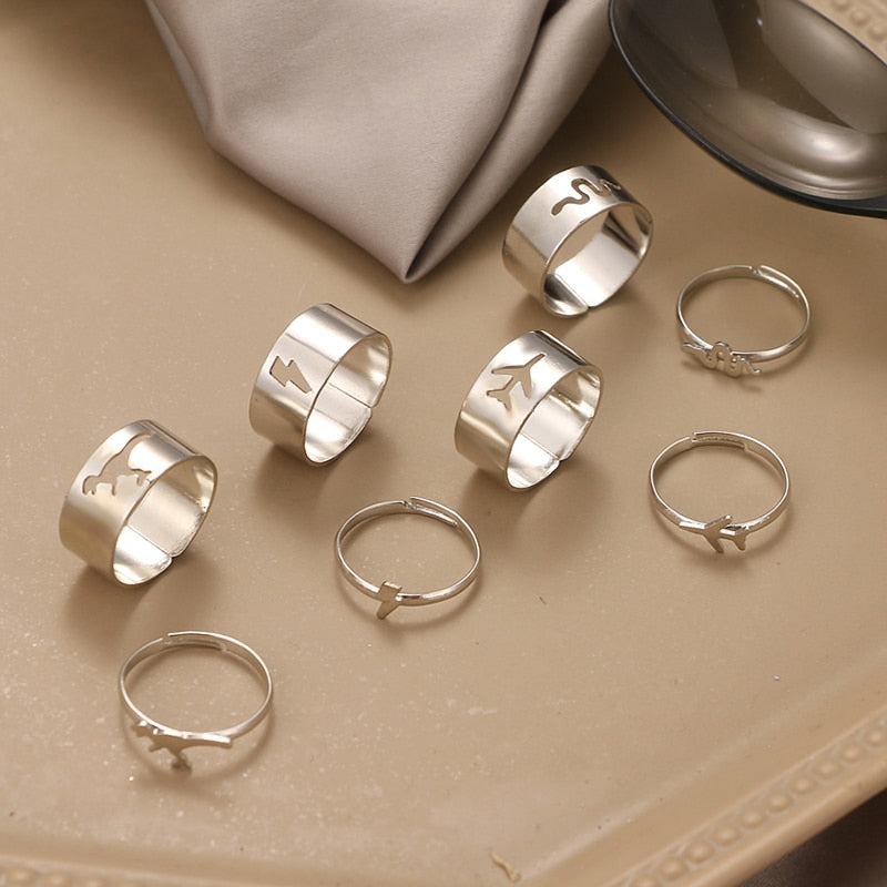 Creative Lovely Couples Matching Ring Set