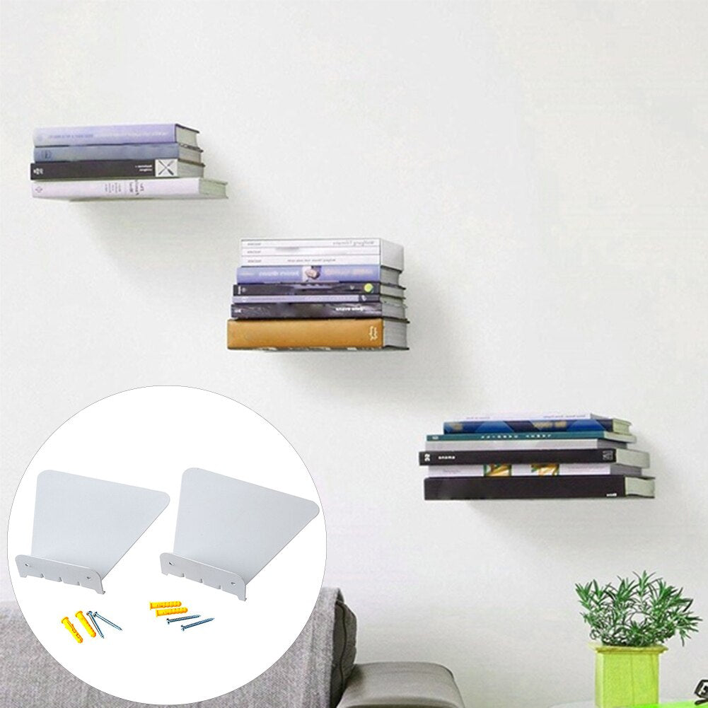 2pcs Hidden Wall Mounted Shelf Bracket