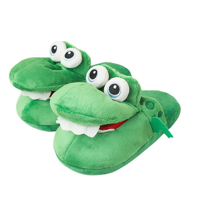 Comfy Crocodile Plush Slippers - Image 4