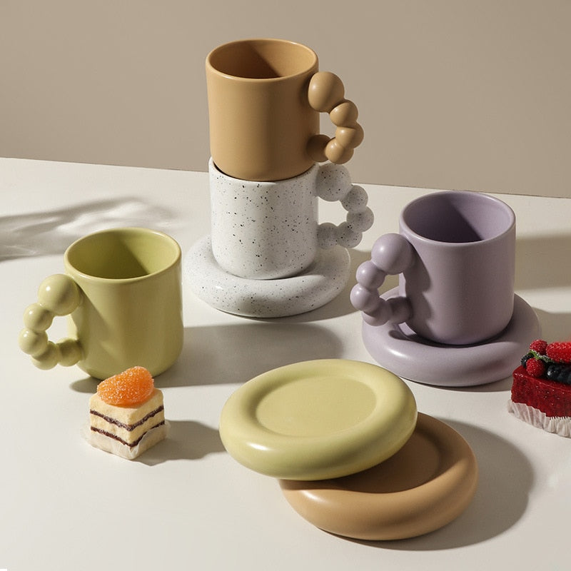 Nordic Ceramic Berry Handle Coffee Mug - Image 1