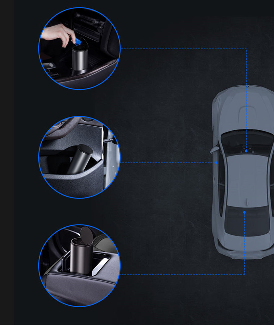 Elegant Mini Matte Car Trash Can - Image 2