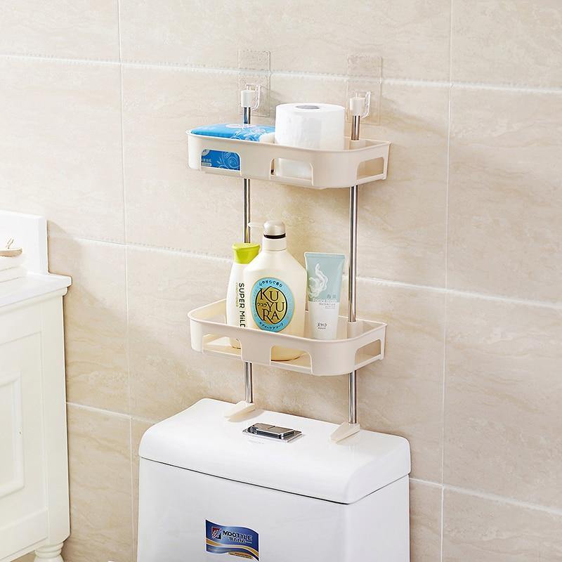 Multilayer Wall-mounted Bathroom Shelf Organizer Rack - Image 0