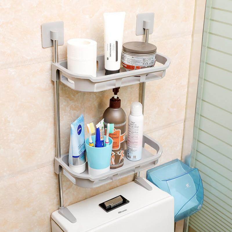 Multilayer Wall-mounted Bathroom Shelf Organizer Rack - Image 8
