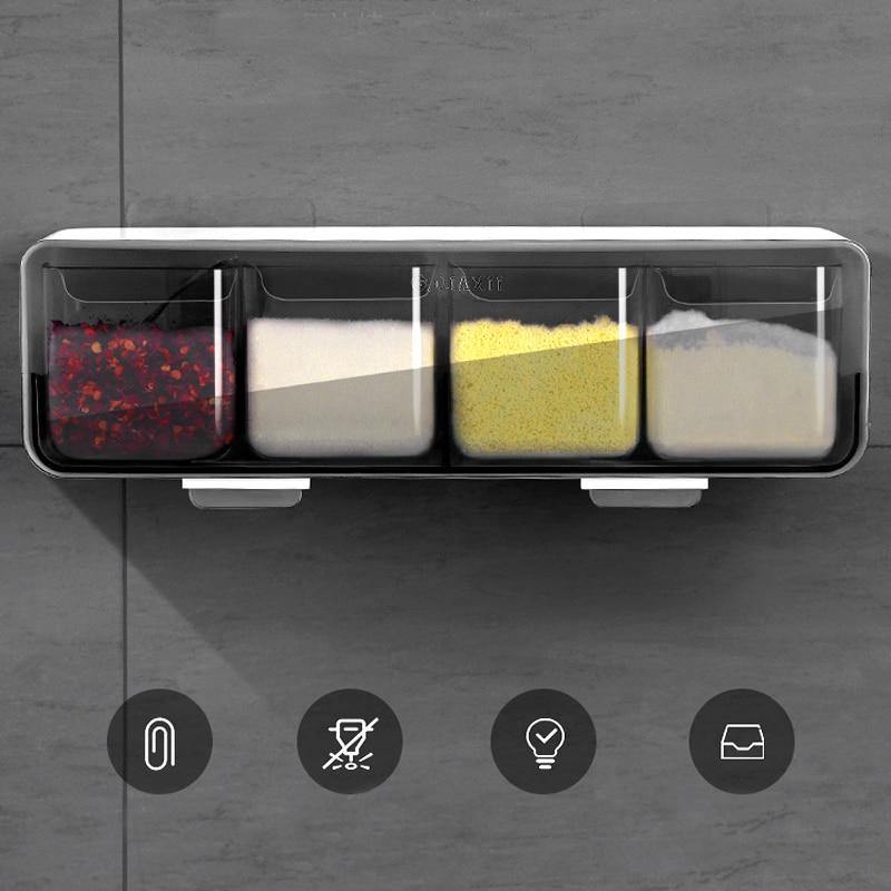 Wall-Mounted Spice Seasoning Jar Rack - Image 4
