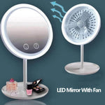 2in1 LED Light Makeup Mirror With Fan