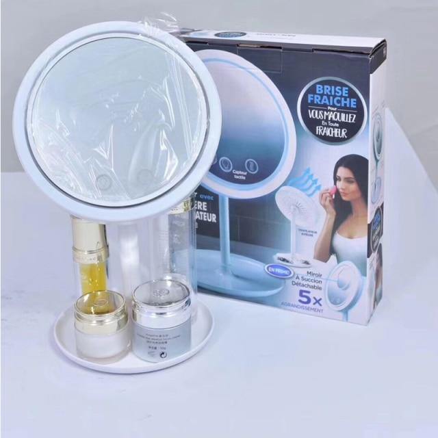 2in1 LED Light Makeup Mirror With Fan - Image 6