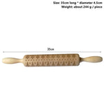 3D Wooden Christmas Rolling Pin