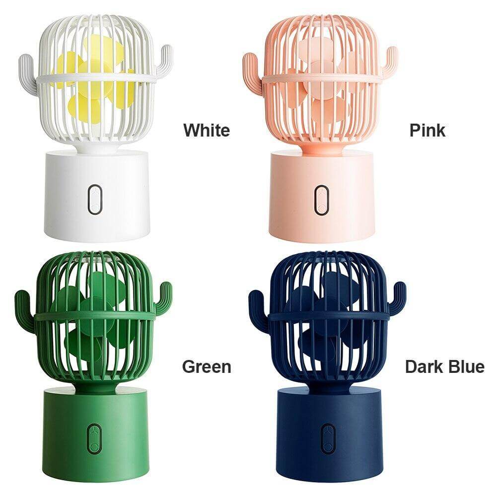 Rechargeable USB Portable Mini Cactus Fan