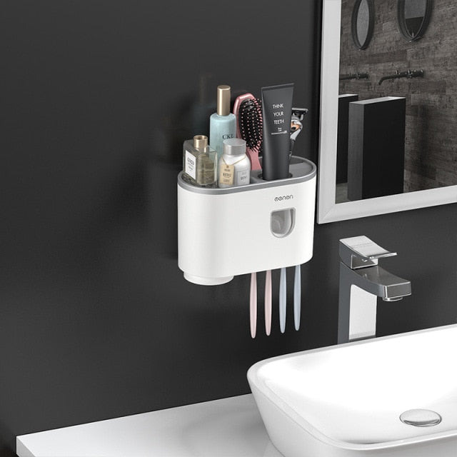 Automatic Toothpaste Squeezer Bathroom Storage Rack