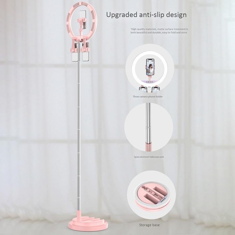 3 Modes Dimmable Foldable LED Selfie Round Light - Image 3