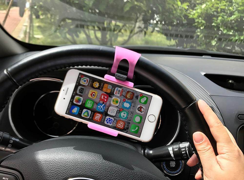 Universal Car Steering Wheel Phone Holder - MaviGadget