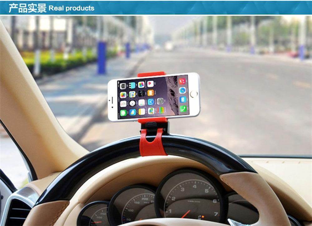 Universal Car Steering Wheel Phone Holder - MaviGadget