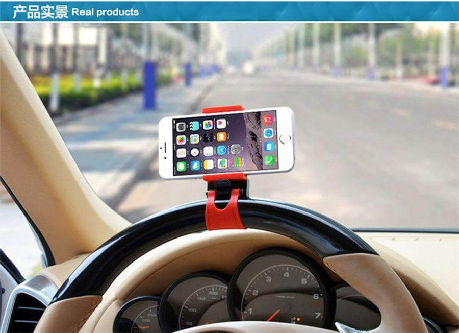 Universal Car Steering Wheel Phone Holder - Image 4