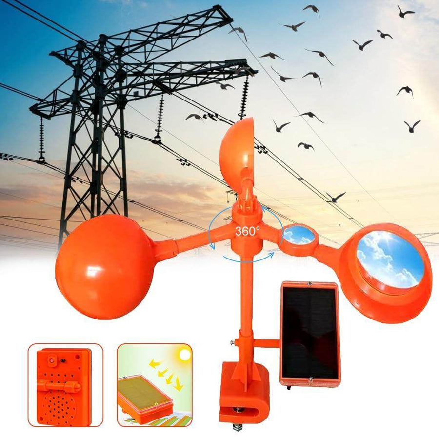 Wind Power Rotating Solar Animal Repeller - Image 0
