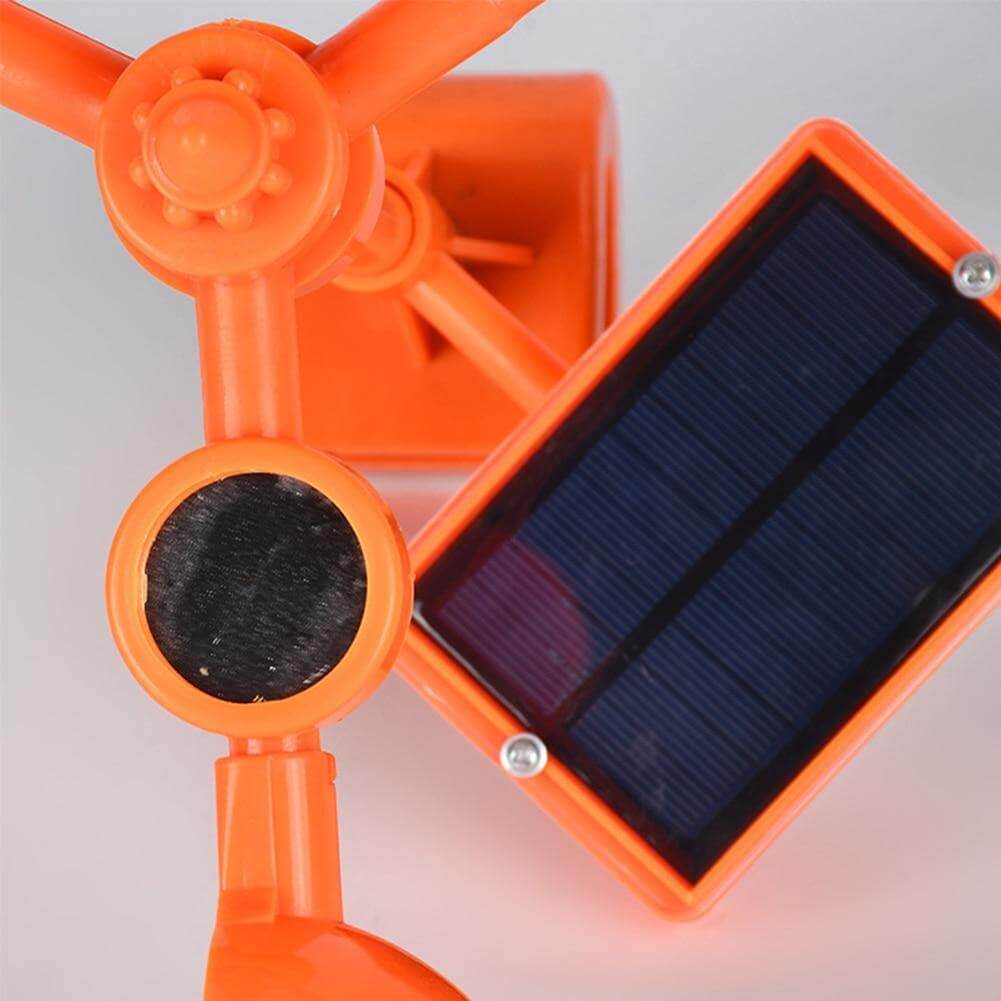 Wind Power Rotating Solar Animal Repeller