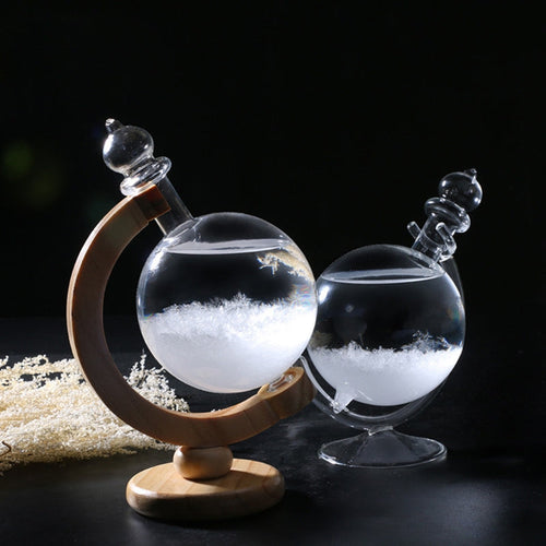 Wooden Weather Forecast Crystal Glass - Image 0
