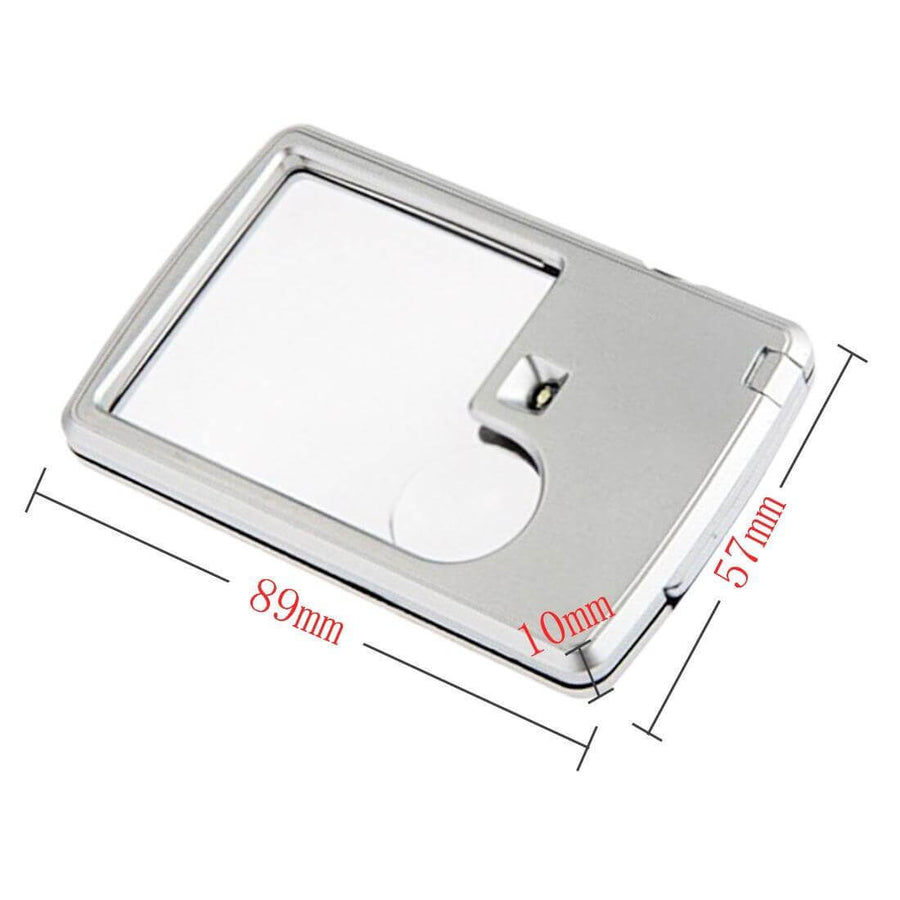 Pocket Credit Card Size Mini Led Light Magnifying Glass - Image 4