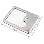 Pocket Credit Card Size Mini Led Light Magnifying Glass - MaviGadget