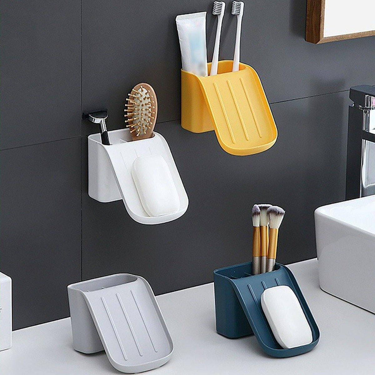 Multifunctional Smart Suction Soap Holder Rack - MaviGadget