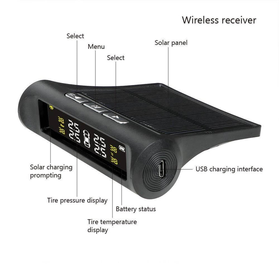 Solar Power Car Tire Pressure Sensor Monitoring System - Image 2