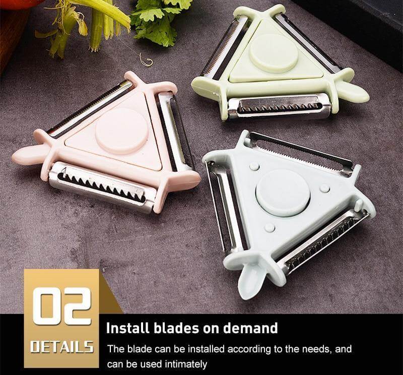 3in1 Rotating Stainless Steel Fruit Vegetable Peeler - Image 5