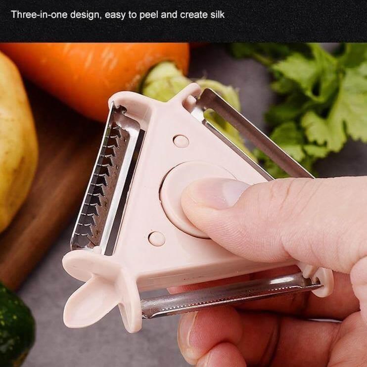 3in1 Rotating Stainless Steel Fruit Vegetable Peeler - Image 9