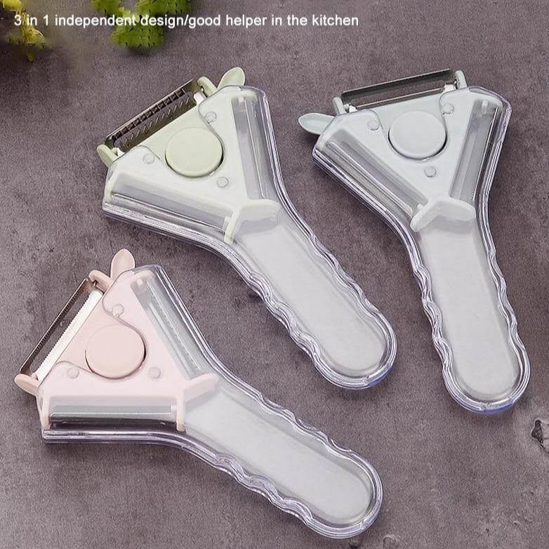 3in1 Rotating Stainless Steel Fruit Vegetable Peeler - Image 6