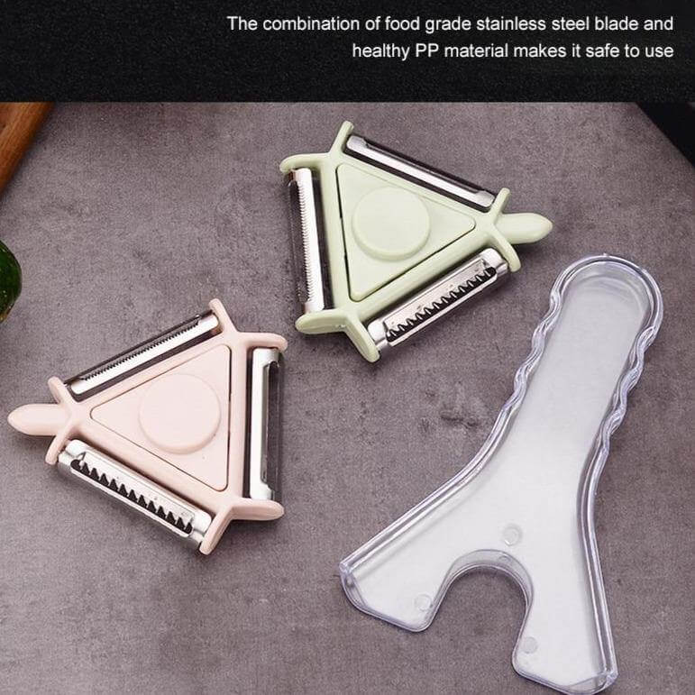 3in1 Rotating Stainless Steel Fruit Vegetable Peeler - Image 12