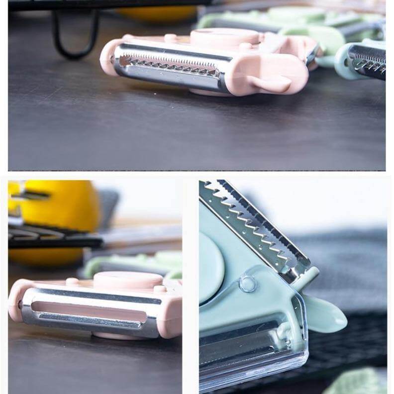 3in1 Rotating Stainless Steel Fruit Vegetable Peeler - Image 2