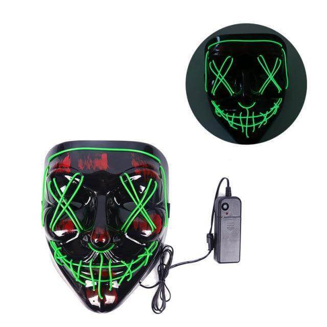 Neon Horror LED Party Halloween Mask - Image 11