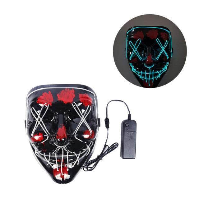 Neon Horror LED Party Halloween Mask - Image 9