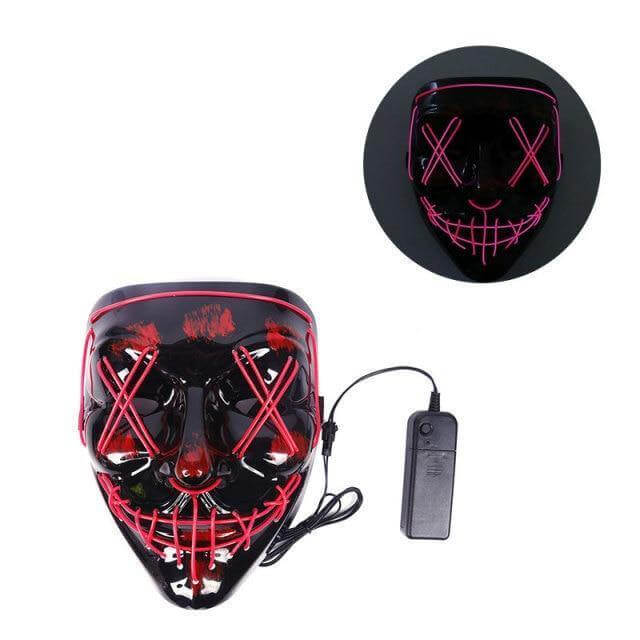 Neon Horror LED Party Halloween Mask