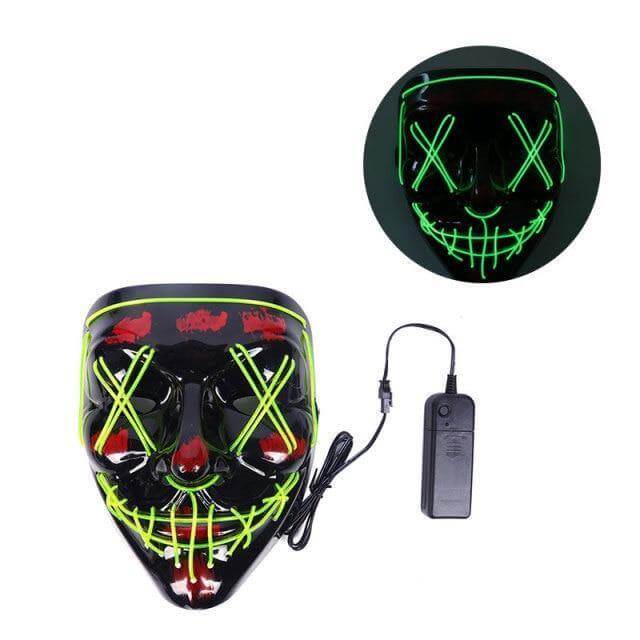 Neon Horror LED Party Halloween Mask