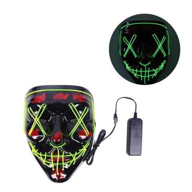 Neon Horror LED Party Halloween Mask - Image 12