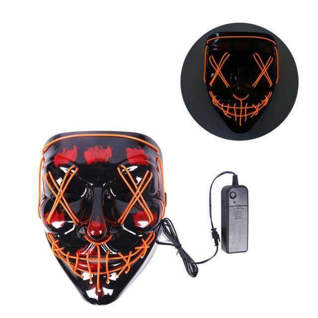 Neon Horror LED Party Halloween Mask