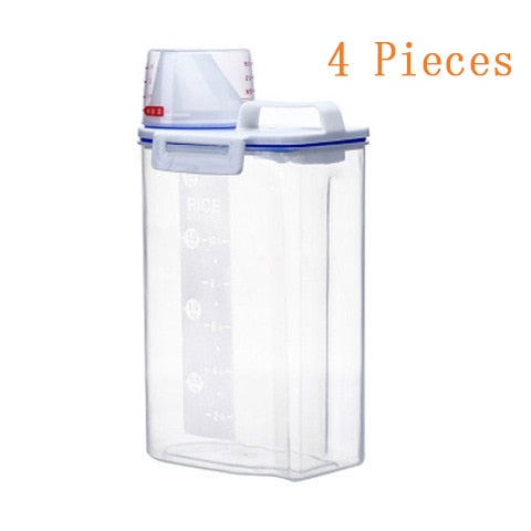 Measuring Cup Lid Cereal Grain Storage Dispenser - Image 12