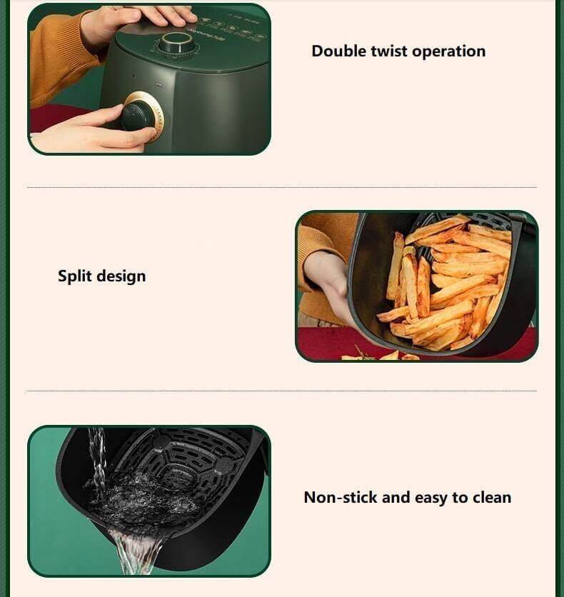 3L Automatic Mini Oil Free Electric Air Fryer - Image 4