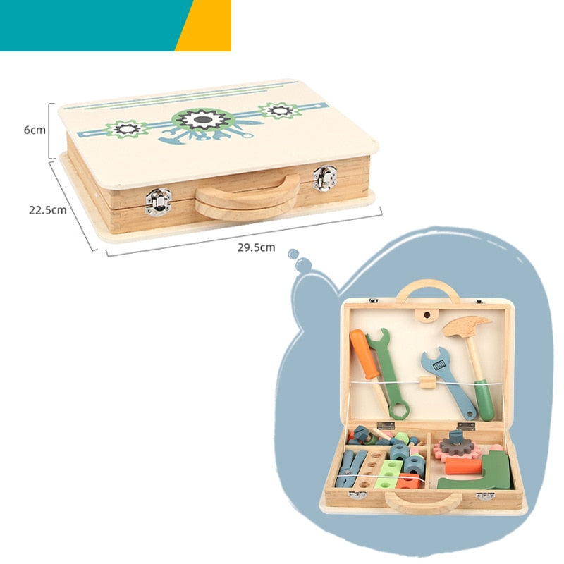Educational Wooden Workshop Tool Toy Set - Image 5