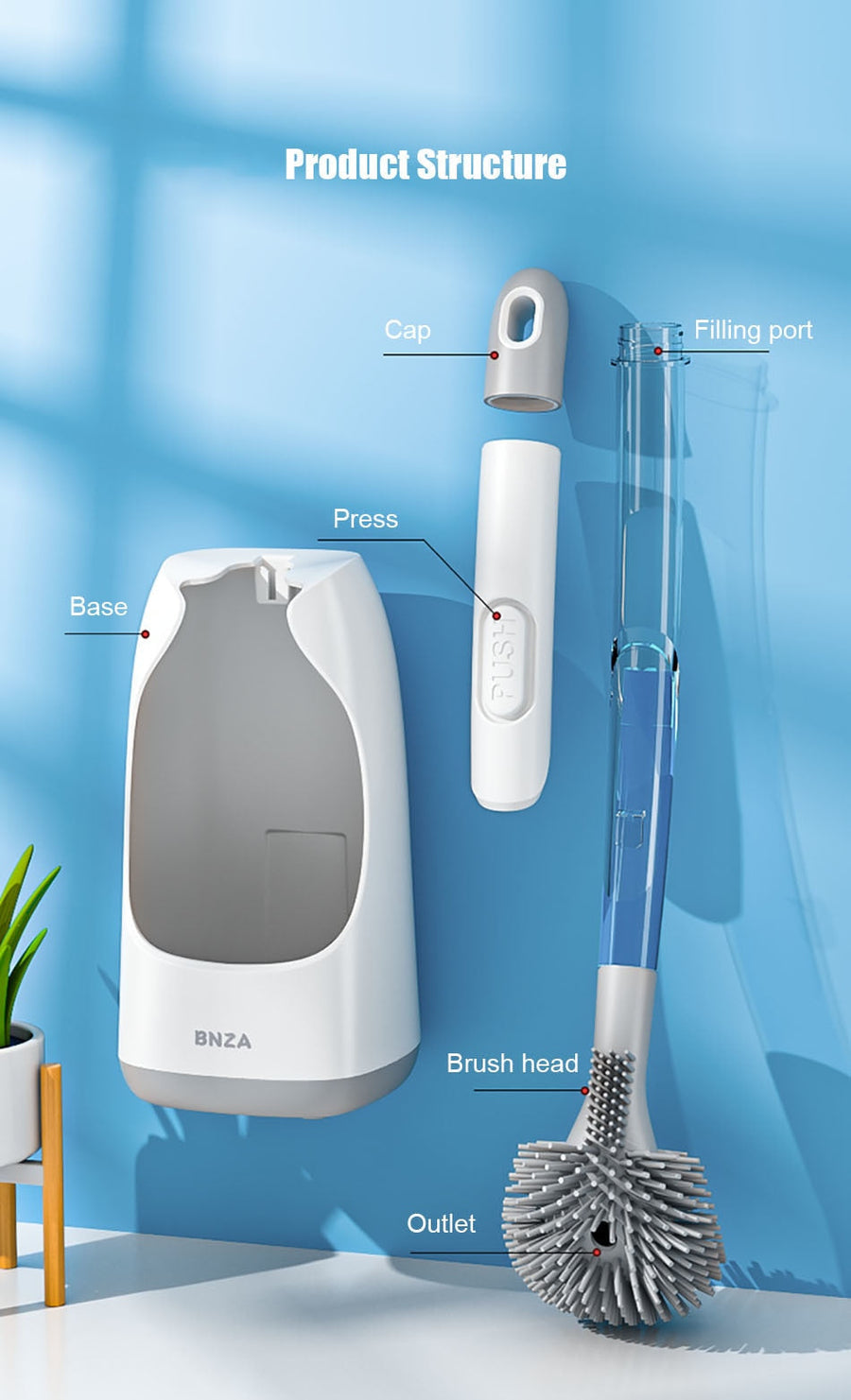 Creative Soap Dispenser Toilet Brush - Image 2